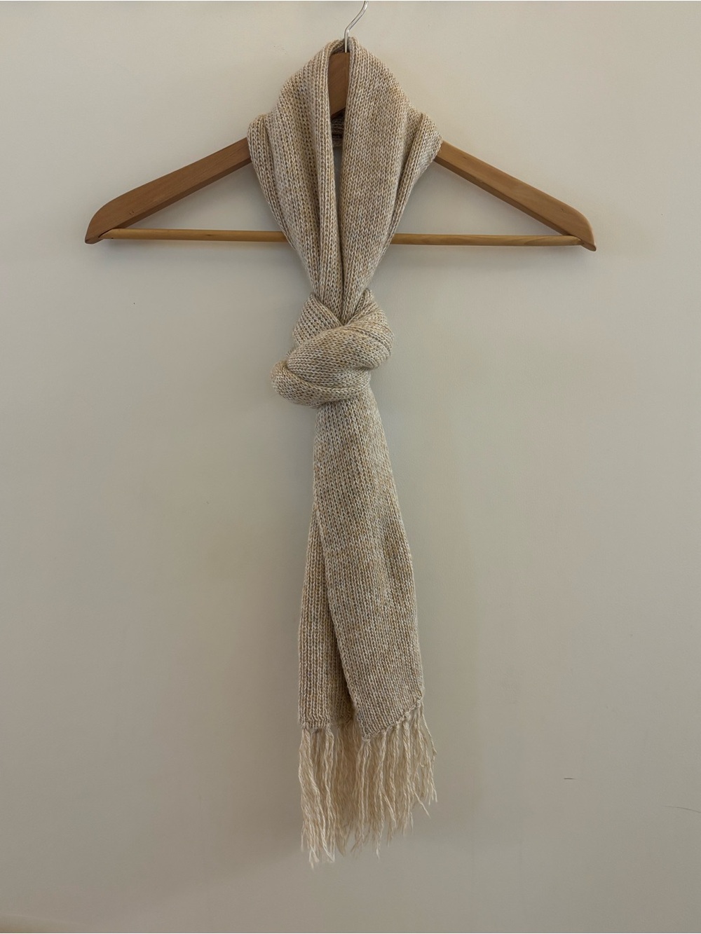 Baby Alpaca Wool Knit Fringe Scarf - Arte Meche Peru